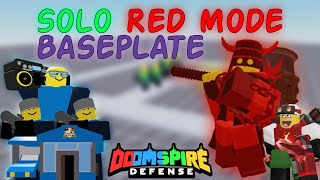 First Ever Solo Red Mode on BASEPLATE  Doomspire Defense Roblox [upl. by Dubenko]