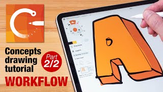 How to draw with Concepts app Workflow part 22 [upl. by Hardej]