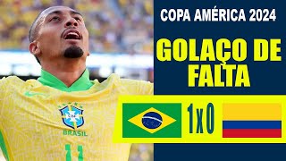 GOL DE FALTA DO RAPHINHA HOJE  BRASIL 1x0 COLÔMBIA  GOL DO RAPHINHA HOJE [upl. by Gustavus]