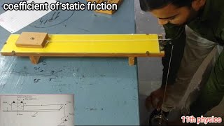 Coefficient of static Friction  block and horizontal surface 11thphysics a2zpractical991 [upl. by Dobb]