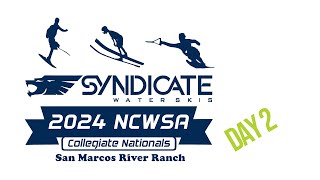 Day 2 2024 Syndicate NCWSA Collegiate Water Ski National Championships [upl. by Nylauqcaj]