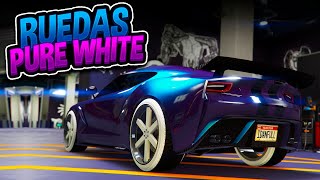 COMO MODEAR COCHES CON LLANTAS PURE WHITE COMO CONSEGUIR RINES BLANCO PURO PS4PS5XBOX GTA 5 [upl. by Khalsa]