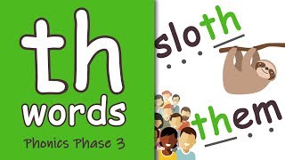 th Words  Blending Phonics Phase 3 [upl. by Anetsirk]