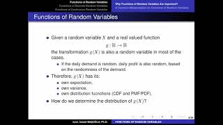 Probability Theory 50 A Common Misperception on Functions of Random Variables [upl. by Aninnaig]