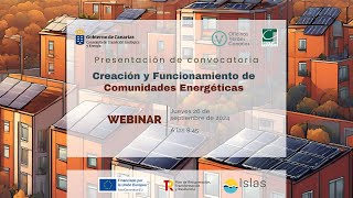 Webinar Creación y funcionamiento de Comunidades Energéticas [upl. by Itsim]