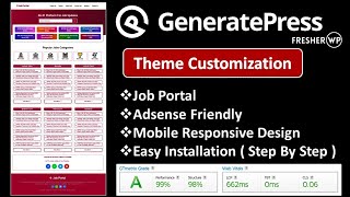 Customize Generatepress Theme And Create Job Portal  Step By Step 2024 [upl. by Uoliram]