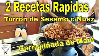 Increíbles Garrapiñadas de Mani y Turrón de sésamo y nuez para estas FiestasNostra Cucina [upl. by Ardnassac]