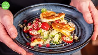 Geniale Kombi Couscous Salat mit gebratenem Halloumi [upl. by Oal463]