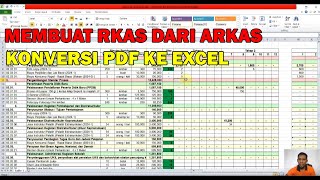 Cara membuat file RKAS Excel dari aplikasi ARKAS  Cara Konversi PDF ke Excel [upl. by Noiramed229]