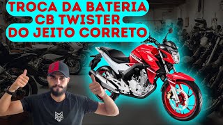 COMO TROCAR BATERIA DA CB TWISTER 250  TESTE DE CARGA [upl. by Llehsim]