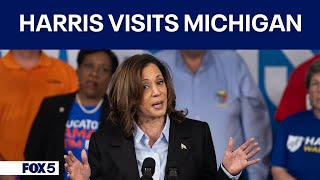 FULL SPEECH Kamala Harris holds campaign event in Detroit [upl. by Seyah]