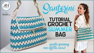 MAXI BAG quotSantoriniquot UNCINETTO 🧿️  La borsa crochet perfetta per lestate ☀️ [upl. by Suh]