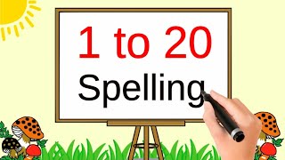 1 to 20 spelling  Numbers Names 1 to 20 with spelling  one to twenty spelling in english [upl. by Arakihc]