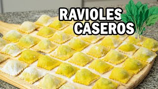 RAVIOLES CASEROS DE ACELGA Y RICOTA 🥬 sin máquina [upl. by Rosenstein539]