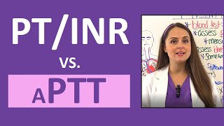 PTINR vs aPTT PTT Nursing Explained NCLEX Lab Values [upl. by Eanod579]