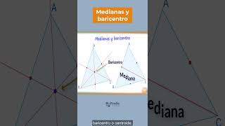 Medianas y baricentro del triangulo shorts [upl. by Eversole]