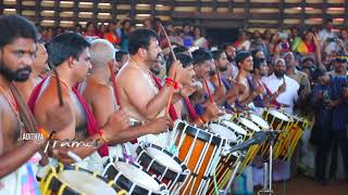 പഞ്ചാരിമേളം  പദ്മശ്രീ ജയറാം jayaram at ettumanoor mahadeva temple utsavam 2019 [upl. by Aihsenak]