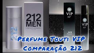 Perfume Touti VIP Similar ao Perfume 212 Men Teste de similaridade Projeção e Fixação [upl. by Prent]