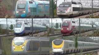 A Day of Spotting High Speed Trains at TGV Haute Picardie  060917 [upl. by Eenafets]