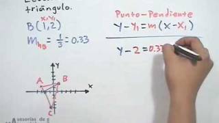 Ecuación de la altura en un triángulo  geometría analítica PARTE 1 [upl. by Owen]