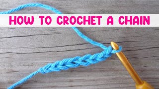 How to Crochet a Chain For The Absolute Beginner [upl. by Kasper]