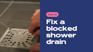 How to fix a blocked shower drain Studio maintenance [upl. by Kano]