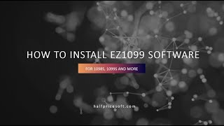 How to install ez1099 software [upl. by Bernardine]