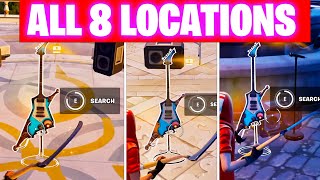 All 8 Locations for Ride The Lightning Fortnite  Where to find Mythic Guitar in fortnite [upl. by Charpentier156]