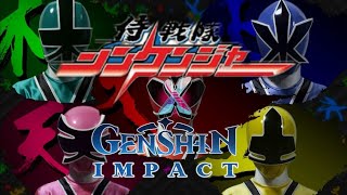 Samurai Sentai Shinkenger Op  Genshin Impact Version [upl. by Annaxor]