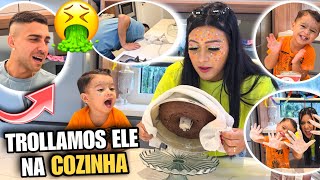 MEU FILHO FOI PRA COZINHA PELA PRIMEIRA VEZ BOLO DE CARNAVAL COLORIDO 😱🎉 [upl. by Ansel]