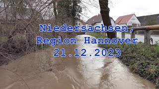 Sturmtief quotZoltanquot Niedersachsen Region Hannover ► 21122023 ► Regen Sturm Hochwasser [upl. by Izak]