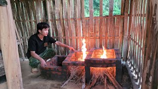 Binh built a new stove with cement and bricks A more convenient multipurpose stove [upl. by Ahtnammas107]