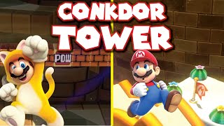 What if Super Mario 3D World had a Conkdor TOWER level Super Mario 3D World mod [upl. by Dee]