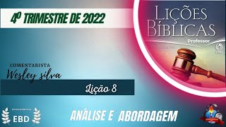 Lição 8 Adultos 4 Trimestre de 2022  o bom Pastor e os Pastores infiéis [upl. by Gristede]