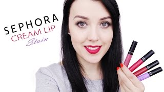 Matowe pomadki Sephora Cream Lip Stain  Swatche 21 odcieni [upl. by Wilkens273]