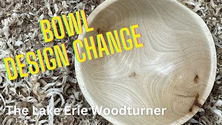 DESIGN CHANGE Woodturning a Sycamore log almost headed to the firewood pileLake Erie Woodturner [upl. by Otsirave]