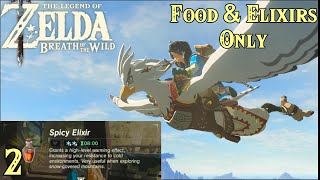 Zelda Breath of the Wild  Food amp Elixirs Only 2  Gathering amp Attempts [upl. by Accever]