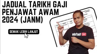 Tarikh Bayaran Gaji Penjawat Awam 2024 [upl. by Nesta]