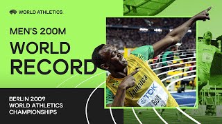 World Record  Mens 200m Final  World Athletics Championships Berlin 2009 [upl. by Yniffit]