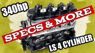 SPECS and MORE on the 36 LS 4 cylinder engine by Blueprint engines [upl. by Silvia420]