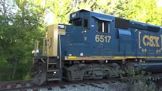 CSX L054e heads towards Rumford Maine Switching Engines and caught night L070w Sept 27 ‘24 [upl. by Forelli]