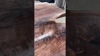 Would ya 👀at this CutTwiceWoodworks LiveEdge BlackWalnut TableMaker Shorts Viral [upl. by Xenos]