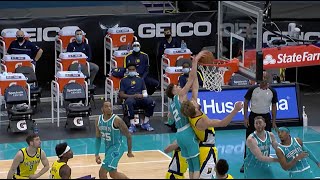 LaMelo Ball Throws Down Nasty Putback Dunk Over Domantas Sabonis [upl. by Capriola]