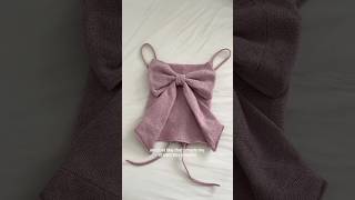 old skirt → the bow top of my dreams 🎀 upcycling sewing sandyliang [upl. by Ylatfen761]