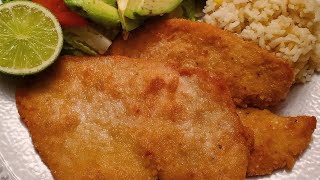 Milanesa de Pollo  Chicken Milanese or Mexican Style Fried Chicken Cutlets [upl. by Wailoo]