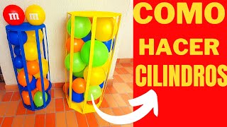 COMO HACER CILINDROS EN 5MINUTOS CILINDROS EN TABLA DE BALSO FACILESDECORACION CON GLOBOS [upl. by Gorey]