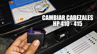 Cómo CAMBIAR los CABEZALESCARTUCHOS de la IMPRESORA HP 415 410 Ink Tank Wireless [upl. by Anyad991]