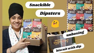 Snackible Dipsters biscuit sticks amp dip review Biscuits with dip Food review 😋 [upl. by Lesab]