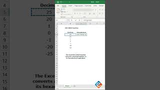 Convert Decimal to Hexadecimal with DEC2HEX in Excel finance excel [upl. by Jeunesse]