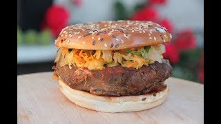 BRAISED PORK BURGER WITH SAUERKRAUT SALAD [upl. by Yzdnil66]